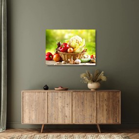 Üveg kép - Zöldségek (70x50 cm)