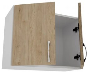 Benita 2 ajtós Felső konyhaszekrény Természetes fa-Fehér 60x30x45 cm