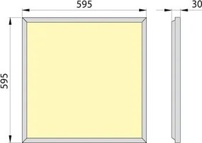 LED fügessztett mennyezeti panel OREGA PLUS 60 LED/50W/230V 4000K IP40