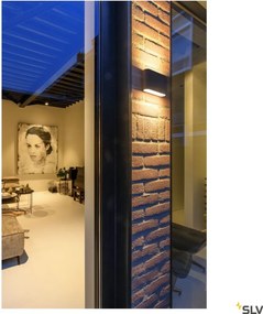 SLV 1007142 OVAL Modern Kültéri Fali Lámpa Fekete LED IP65
