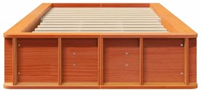 Ágykeret tárolóval Viaszbarna 80 x 200 cm faszínű