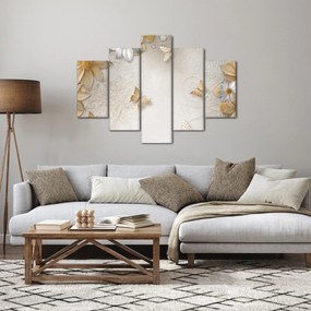 Kép - virágok pillangókkal (150x105 cm)