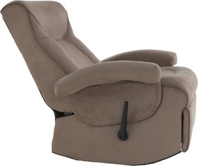 Mechanikusan állítható pihenő fotel, szürkés barna textil, SUAREZ