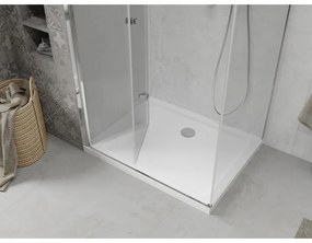 Mexen Lima zuhanykabin 120x80cm, 6mm üveg, króm profil - átlátszó üveg + Vékony zuhanytálca - 856-120-080-00-00-4010