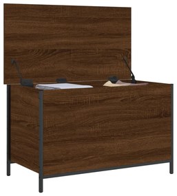 barna tölgyszínű szerelt fa tárolópad 80 x 42,5 x 50 cm