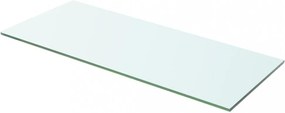 2 db átlátszó üveg paneles polc 60 x 20 cm