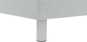 Kárpitozott boxspring ágy CARINA 160x200 cm világosszürke Matrac: Bonell rugós matrac