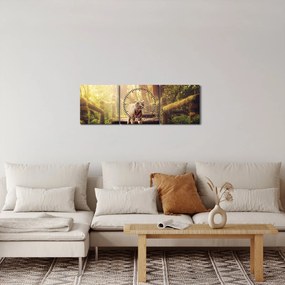Tigris képe (órával) (90x30 cm)