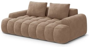 Világosbarna bársony kanapé 200 cm Linz – Cosmopolitan Design