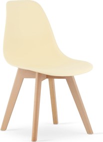 Krém színű KITO szék bükkfa lábakkal