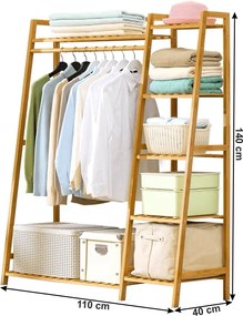 Szekrényrendező, natúr, VINET