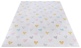 Fehér gyerek szőnyeg 160x235 cm Hearts – Hanse Home