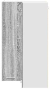 Függő szekrény Riga Szürke Sonoma és fehér 57 x 57 x 100 cm
