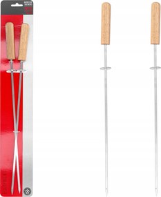 Nyárscsap rozsdamentes acél 46,5cm lapos 2db grill erős