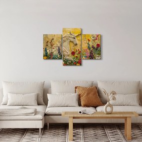 Kép - Egyszarvú virágokkal (90x60 cm)