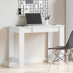 fehér forgácslap íróasztal 100x45x75 cm