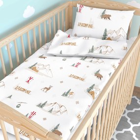 Goldea karácsonyi gyermek pamut ágyneműhuzat kiságyba - zakopane 90 x 120 és 40 x 60 cm