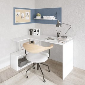 Gelincik íróasztal, fehér, 130 cm