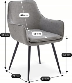 Szék szürke színben. EDRICK