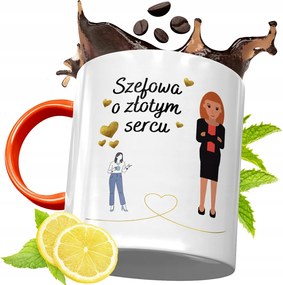 Narancssárga Bögre Főnöknek Ajándék fényképes nyomtatással