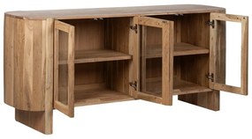 Natúr színű akácfa tálalószekrény 180x80x40 cm Creel – Ixia