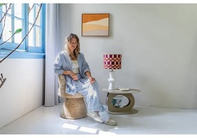 Bézs fém dohányzóasztal 55x66 cm Tonda – Spinder Design