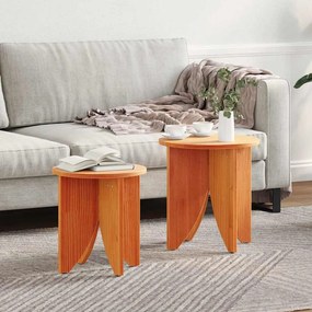 Dohányzóasztal 2 pcs Viaszbarna 41.5 x 41.5 x 44 cm