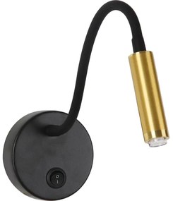 Brilagi - LED Dimmelhető flexibilis fali lámpa MAYA 1xG9/4W/230V fekete/arany