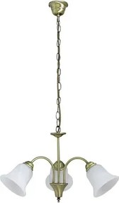Csillár e14 3x40w bronz/fehér alabástrom üveg francesca