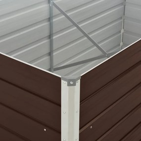 vidaXL barna horganyzott acél kerti magaságyás 160 x 80 x 45 cm