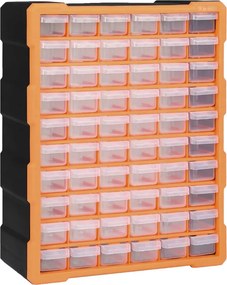 vidaXL többfiókos szervező 60 fiókkal 38 x 16 x 47,5 cm