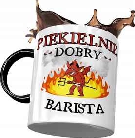 Fekete Bögre Barista Pokolian Jó Barista Nyomtatott Fotóval