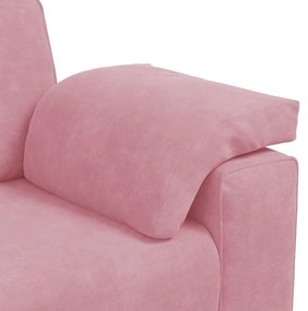 rózsaszín bársony loveseat kanapé 120 cm