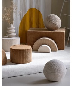 Krémszínű kordbársony gyerek puff – Wigiwama