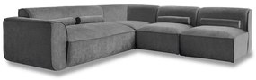 Szürke sarokkanapé (jobb oldali) Flex Felix – Miuform