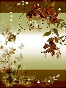 Fotótapéta Virágok és pillangók vinil 184x254 finom elegancia beltéri +ragasztó