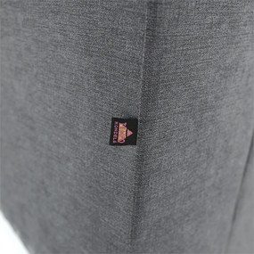 Kinyitható ülőgarnitúra, szürke szövet, balos, SANTIAGO