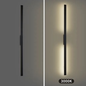 Brilagi - LED kültéri fali lámpa LUNA LED/30W/230V 3000K IP65 150 cm fekete CRI 90