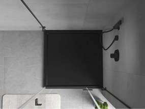 Mexen Flow négyzet alakú zuhanytálca slim 85 x 85 cm, fekete matt - 46S708585