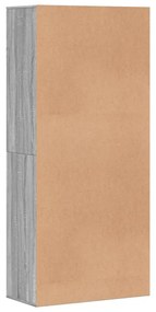 szürke sonoma színű szerelt fa cipősszekrény 80 x 39 x 178 cm
