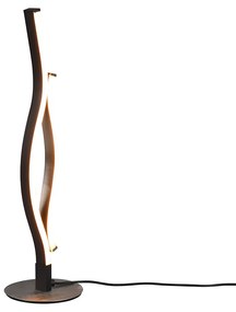 Design tafellamp zwart met zilver incl. LED dimbaar - Blaze