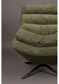 Zöld bársony fotel Vince – Dutchbone