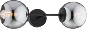 Brilagi - DIOR fali lámpa 2xE27/60W/230V fekete/füstszürke