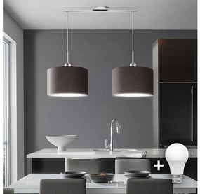 Eglo - LED TUNJA függeszték 2xE27/60W/230V barna kábellel