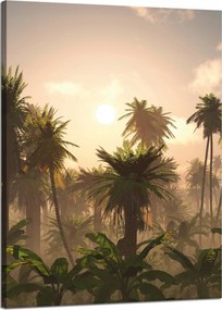 Vászonkép Naplemente Pálmafák Természet 50x70 cm