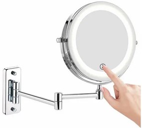 Elemes kétoldalas Led sminktükör 4XAAA 10X nagyítás