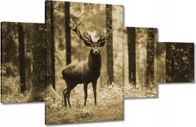 Képek 130x80 Szarvas a szépia erdőben