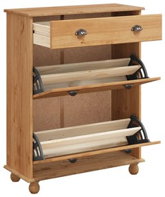 Cipőtároló ASKIM&quot; 85x35x108 cm Tömör Fenyő&quot;