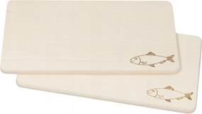 Mini Vágódeszka Gravírozott Konyhai Hal Fa 22x12x1cm 2 Db