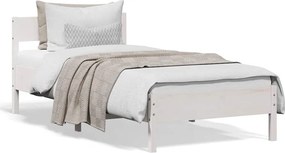 vidaXL fehér tömör fenyőfa ágykeret matrac nélkül 90 x 190 cm